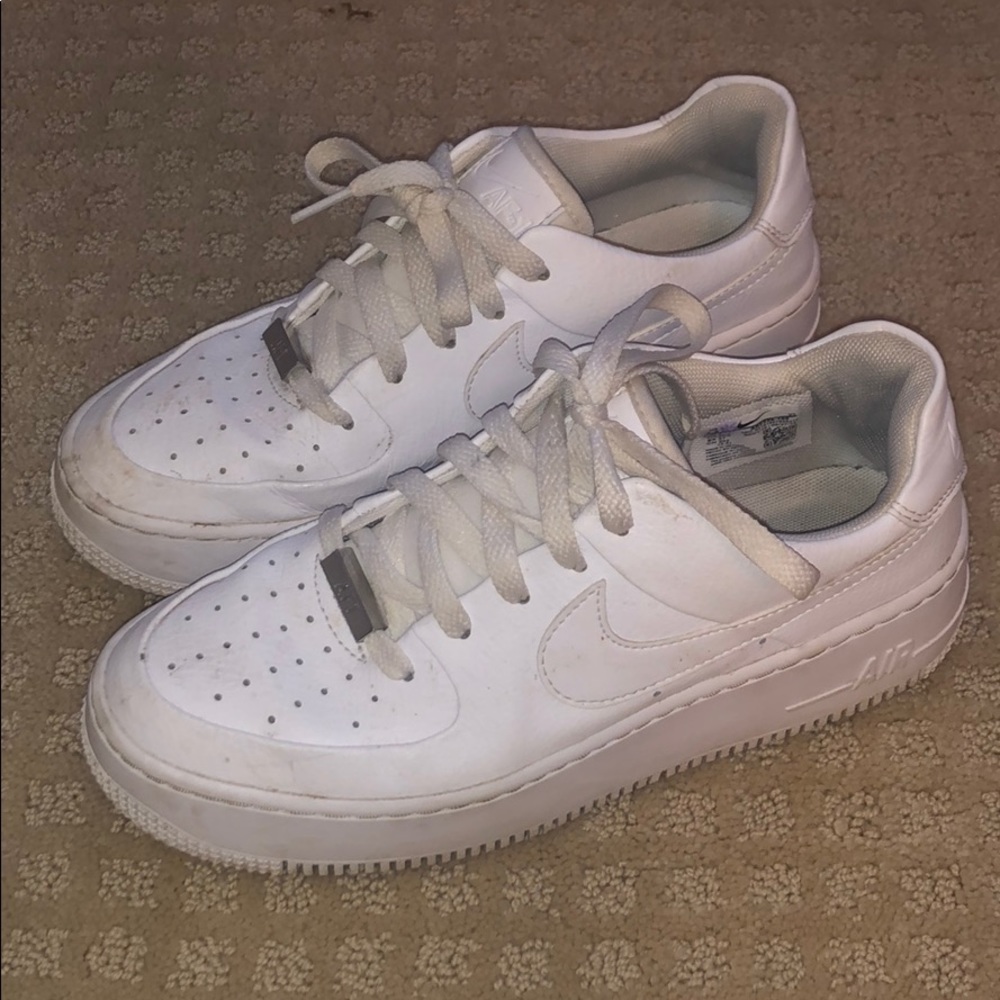 White Platform Nike AirForce Ones  (AF1s)